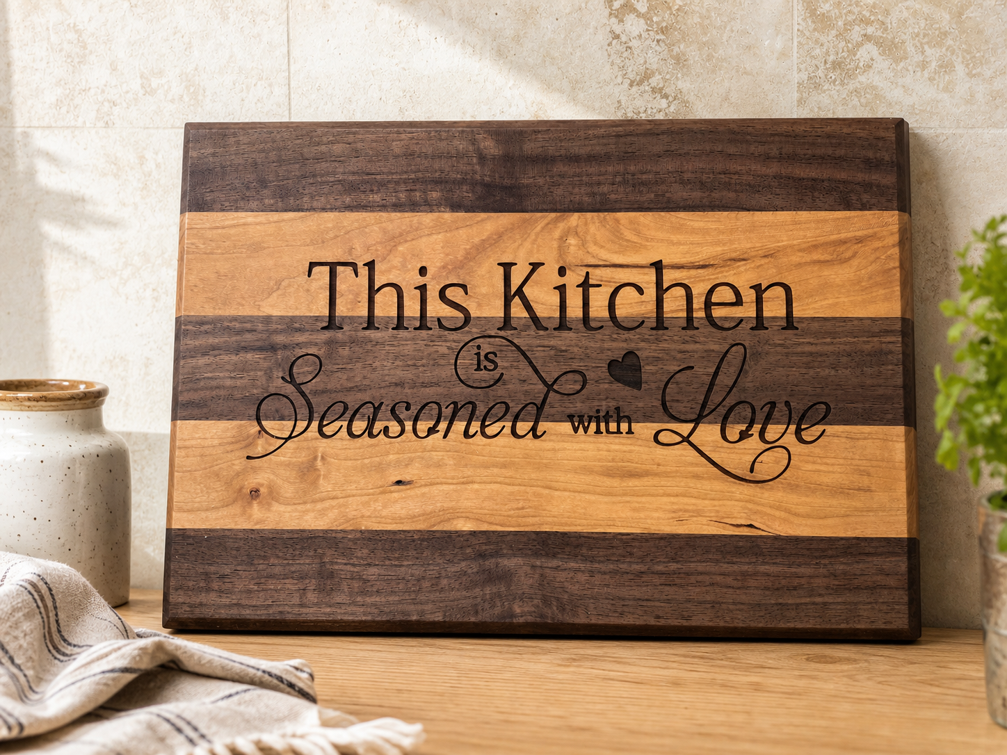 Seasoned with love kitchen board